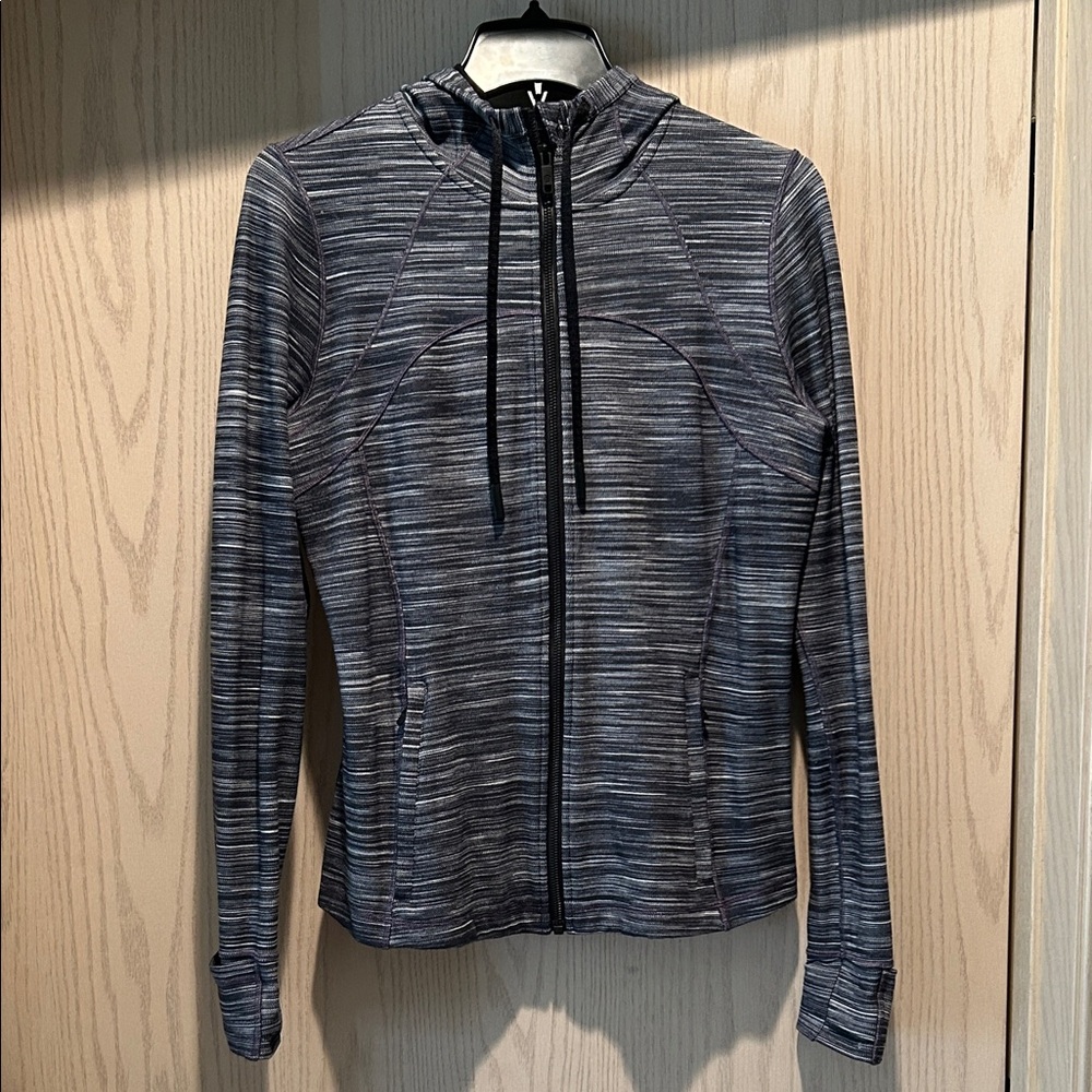 Lululemon Athletica Black and Gray Striped Define Jacket
